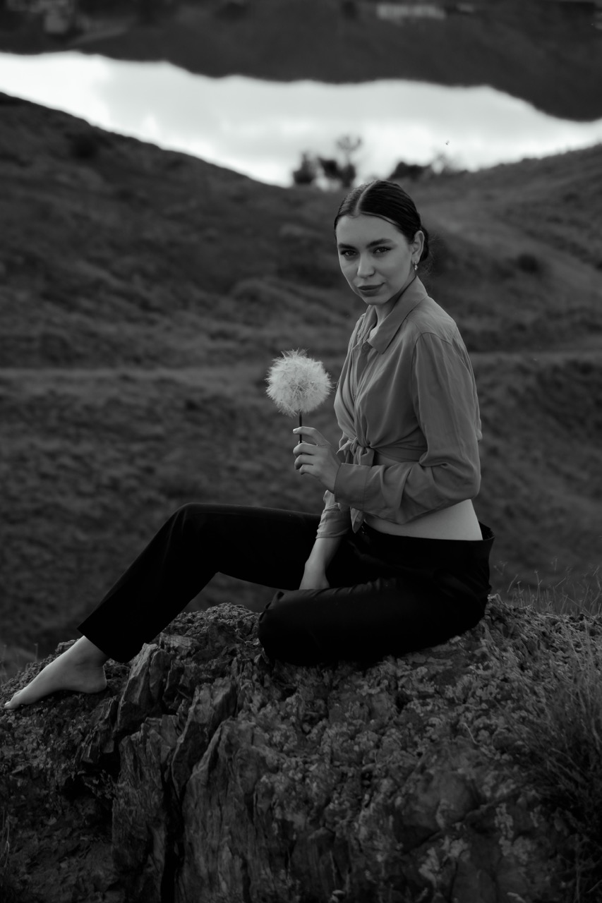 Woman with flower